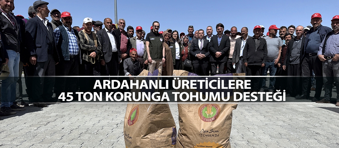 Ardahanlı üreticilere 45 ton korunga tohumu desteği