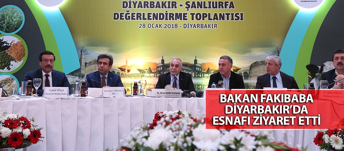 Bakan Fakıbaba Diyarbakır’da esnafı ziyaret etti