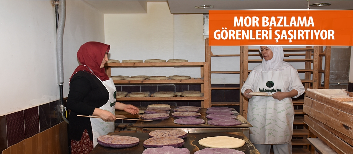 Mor bazlama görenleri şaşırtıyor