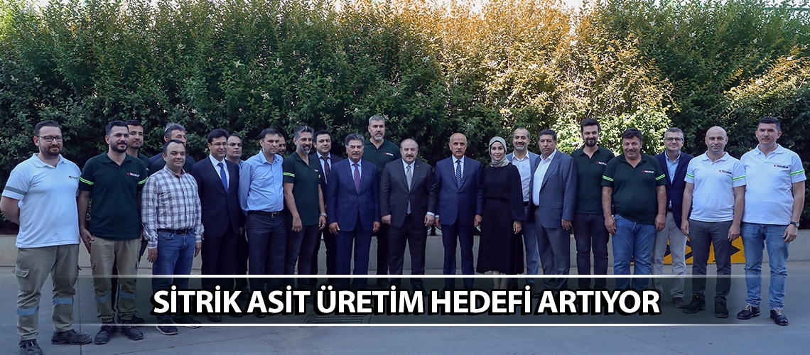 Sitrik asit üretim hedefi artıyor