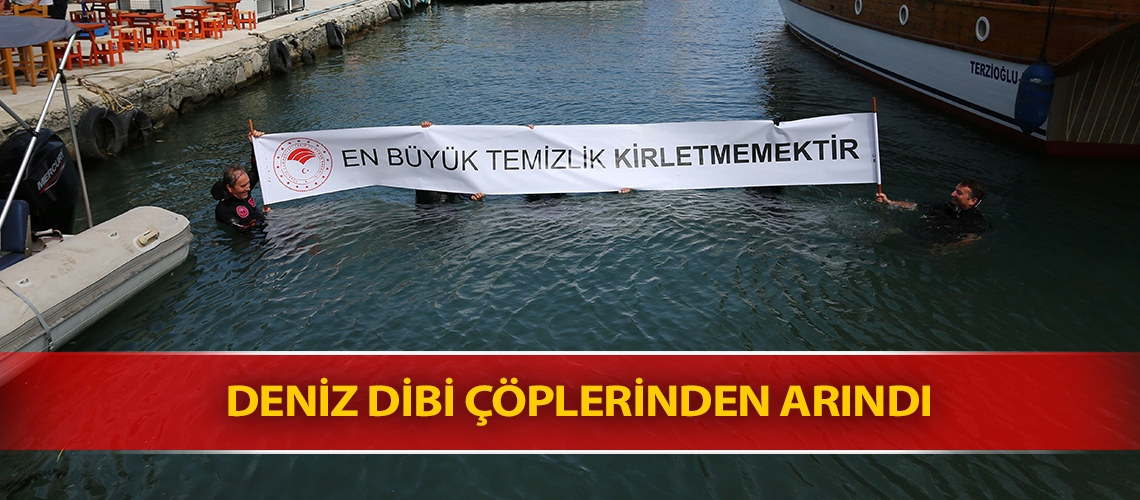 Deniz dibi çöplerinden arındı