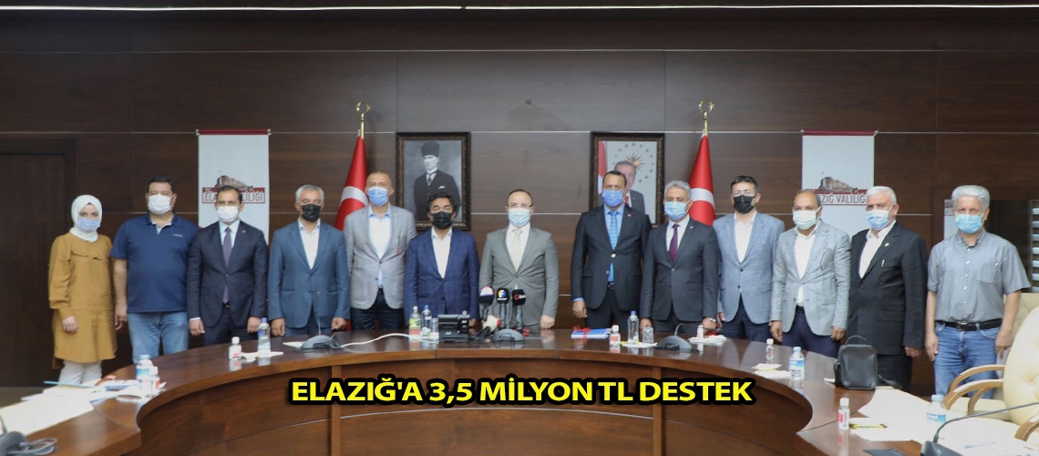 Elazığ'a 3,5 milyon TL destek