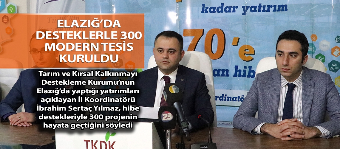 Elazığ’da desteklerle 300 modern tesis kuruldu