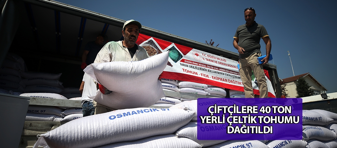 Çiftçilere 40 ton yerli çeltik tohumu dağıtıldı