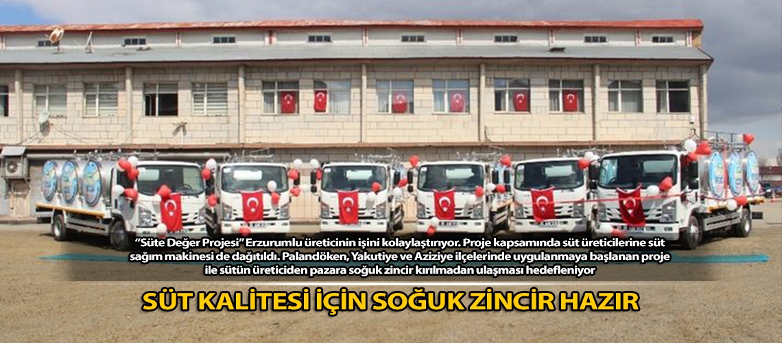 Süt kalitesi için soğuk zincir hazır