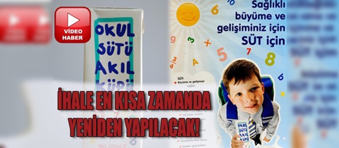 ''Okul sütü ihalesi'' iptal edildi