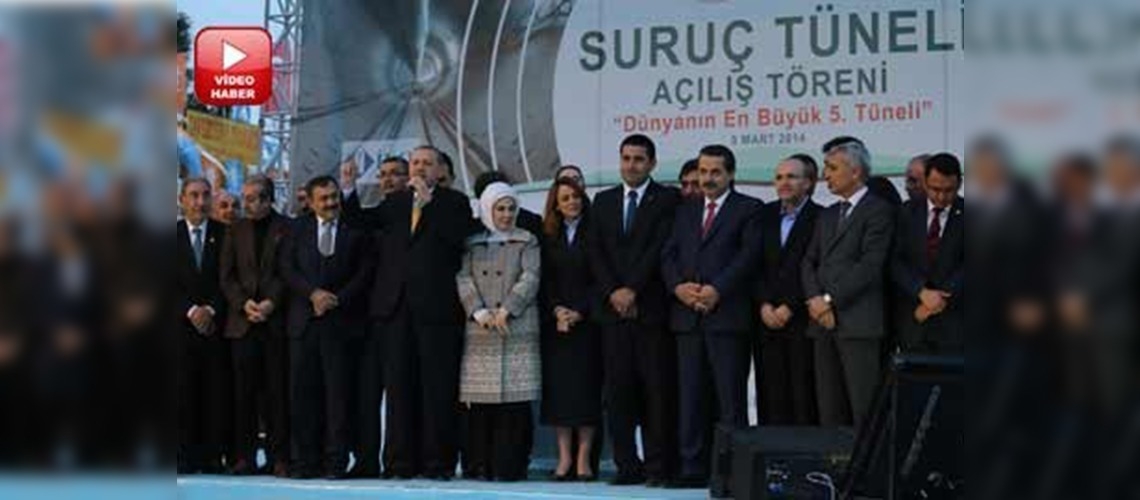 Suruç Tünelini Başbakan Erdoğan açtı