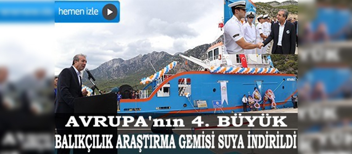 Avrupa'nın 4. büyük balıkçılık araştırma gemisi suya indirildi