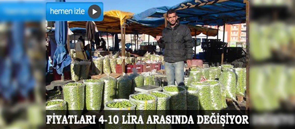 Kızıltepe'de yeşil zeytin pazarı