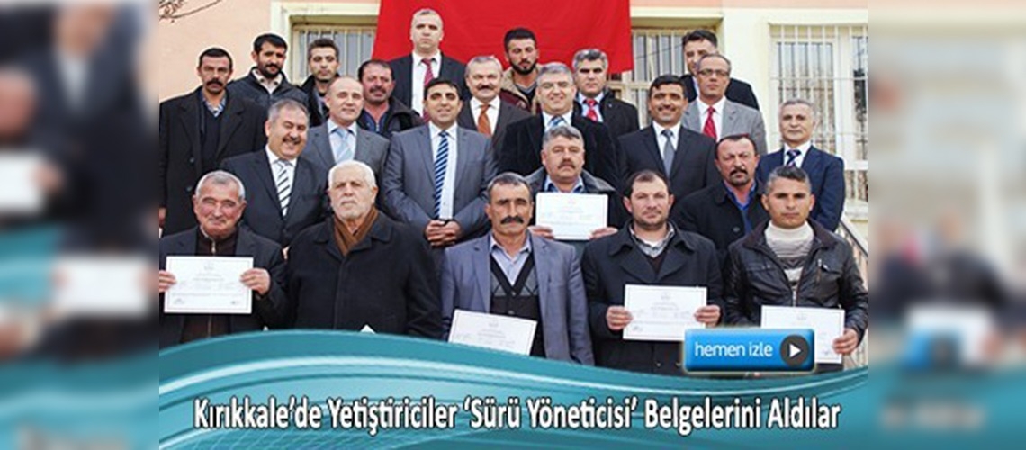 55 yetiştiriciye 'sürü yöneticisi' sertifikası