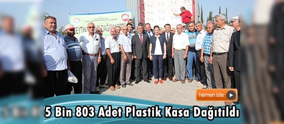 Osmaniye'de çiftçilere plastik zeytin kasası dağıtıldı