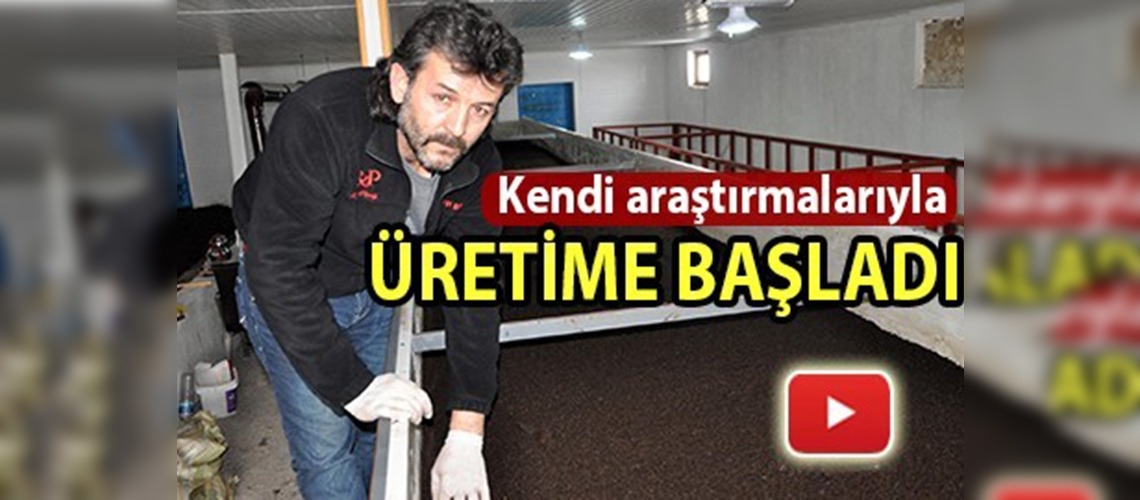 İnternetten öğrenerek  solucan gübresi tesisi kurdu