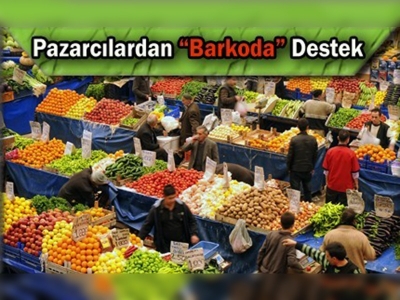 Pazarcılardan bibere barkod getiren yeni uygulamaya destek