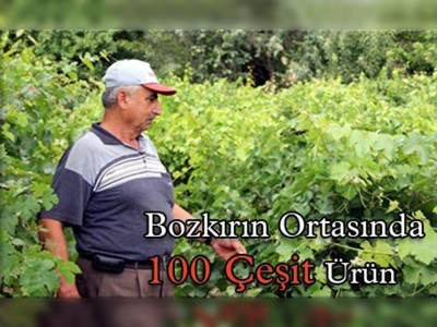 Bozkırın ortasında 100 çeşit ürün yetiştirdi