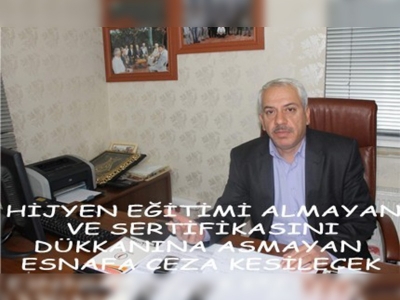 Esnafa hijyen eğitimi geliyor