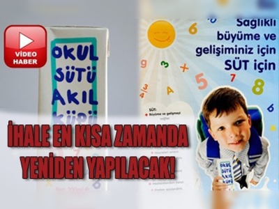 ''Okul sütü ihalesi'' iptal edildi