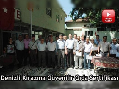 Denizlide kiraz EKÜY sertifika töreni yapıldı