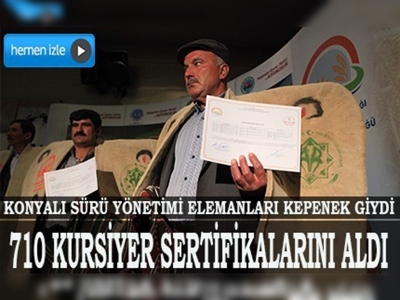 Konyalı sürü yönetimi elemanları kepenek giydi