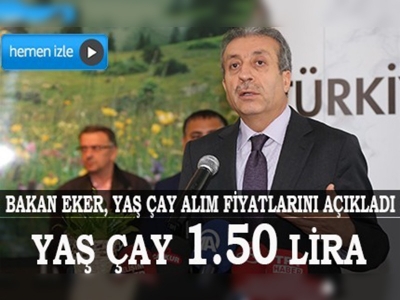 Yaş çay 1.50 lira