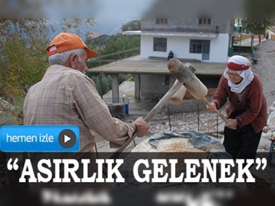 Antalyada asırlık buğday dövme geleneği