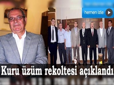 Kuru üzüm rekoltesi açıklandı