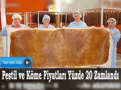 Pestil ve köme fiyatları don ve kuraklıktan etkilendi