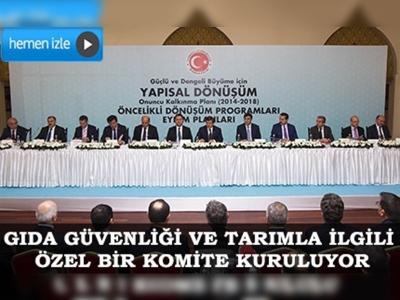 Gıda güvenliği ve tarımla ilgili özel bir komite kuruluyor