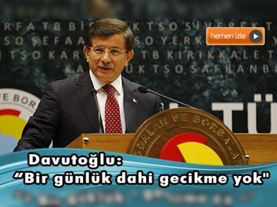 Başbakan Davutoğlu, 8. Türkiye Ticaret ve Sanayi Şurası'nda konuştu