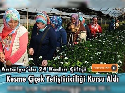 Kadın çiftçilere Kesme Çiçek Yetiştiriciliği Sertifikası