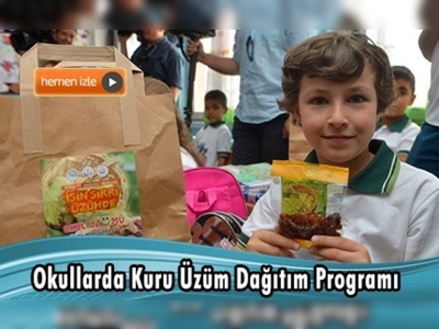 Okullarda kuru üzüm dağıtım programı başlıyor