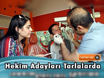 Hekim adayları mevsimlik işçi çocukları için tarlalarda