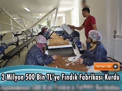 Ereğli'nin ilk fındık fabrikası hizmete açıldı