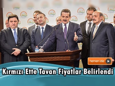 Kırmızı ette tavan fiyatlar belirlendi