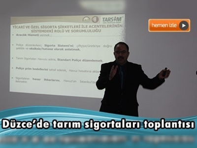 Düzceli üreticilere tarım sigortası bilgilendirmesi