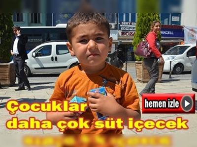 Çocuklar daha çok süt içecek