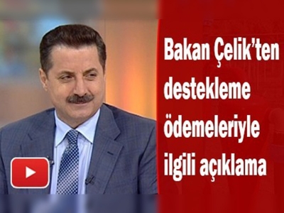 Çelik: 30 Eylül itibariyle üreticilere toplam 550 milyon liralık ödeme yapılacak