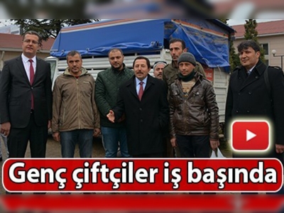 Genç çiftçiler iş başında