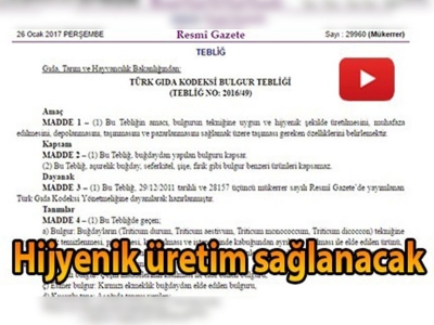 Bulgurun taşıması gereken özellikler belirlendi