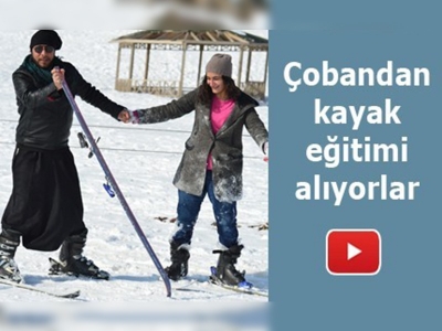 Yazın koyun güttüğü dağlarda kışın kayak öğretiyor