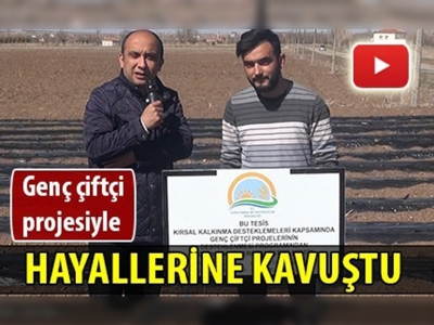 Hibe desteğiyle çilek bahçesi kurdu