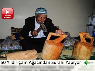 50 yıldır çam ağacından sürahi yapıyor