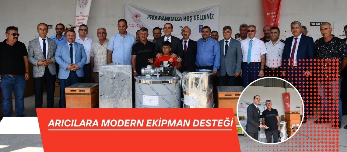 Arıcılara modern ekipman desteği