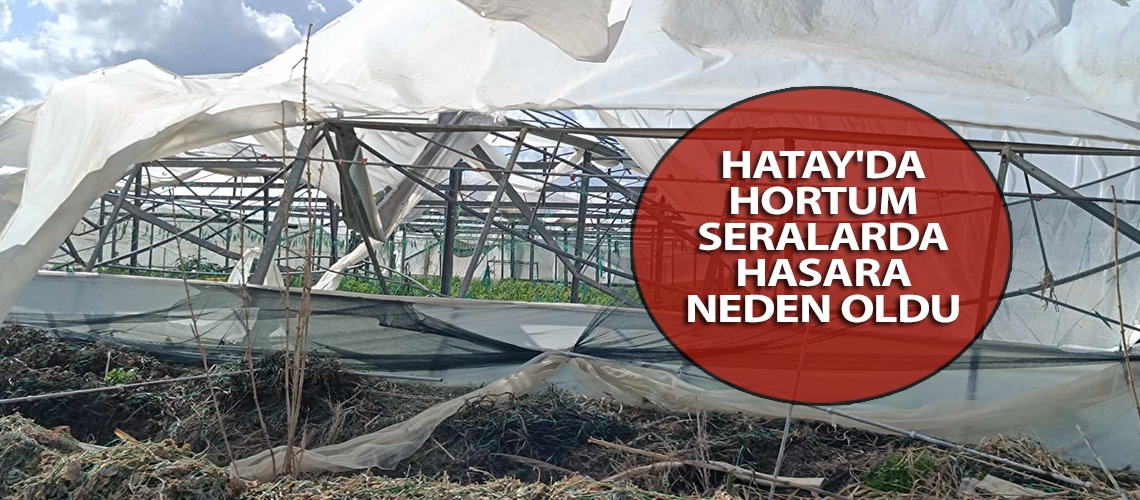 Hatay'da hortum seralarda hasara neden oldu