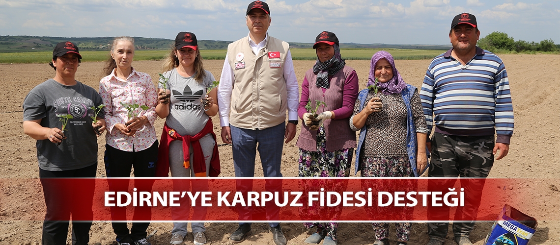 Edirne’ye karpuz fidesi desteği