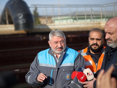 Koçhisar Barajı'nın suyu arıtma tesisine ulaştırıldı