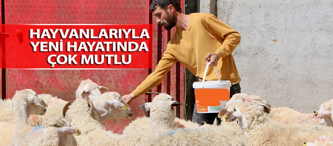 Hayvanlarıyla yeni hayatında çok mutlu