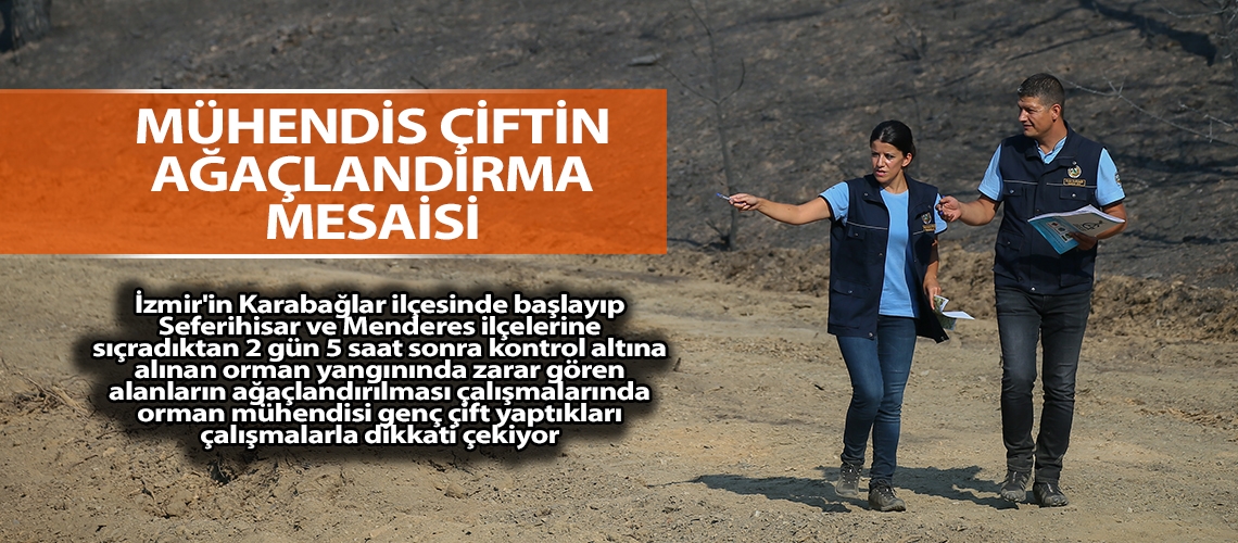 Mühendis çiftin ağaçlandırma mesaisi