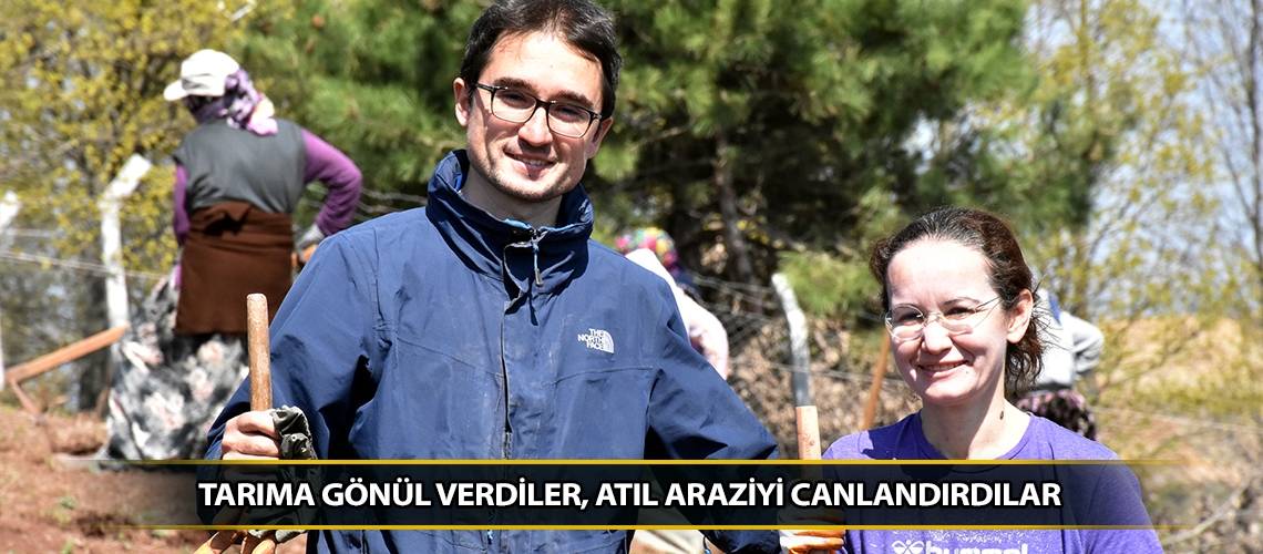 Tarıma gönül verdiler, atıl araziyi canlandırdılar