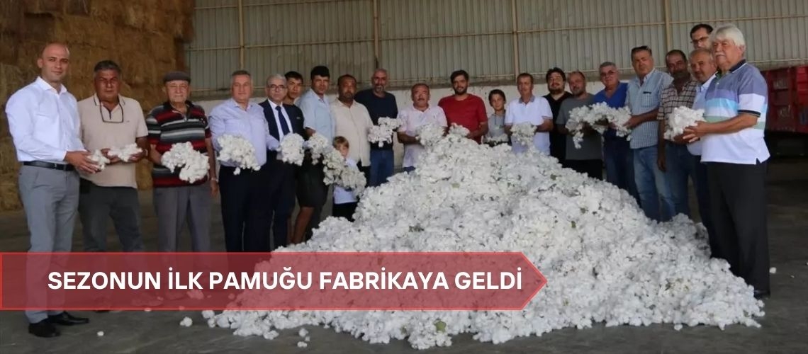 Sezonun ilk pamuğu fabrikaya geldi