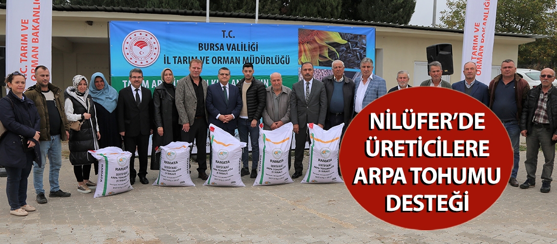 Nilüfer’de üreticilere arpa tohumu desteği